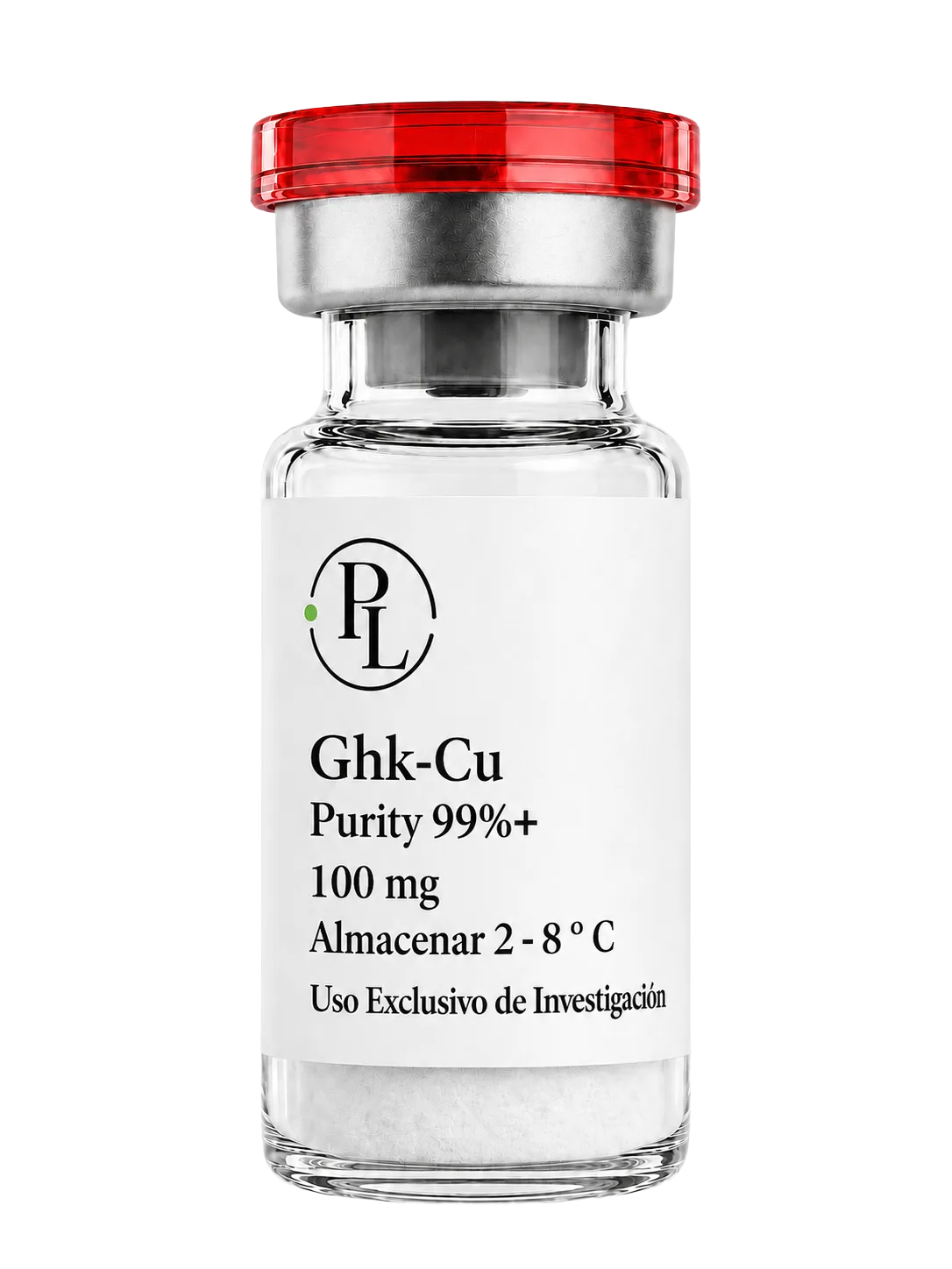 GHK-Cu, vial de péptido liofilizado para investigación